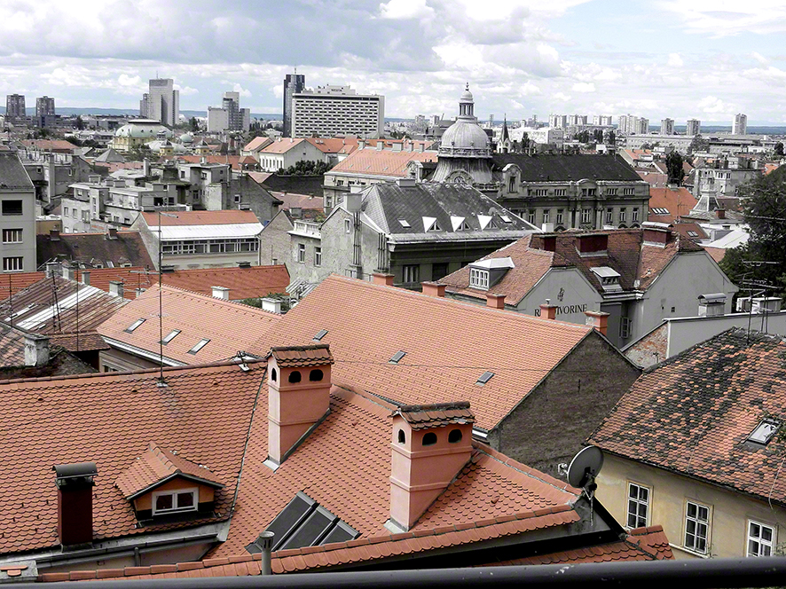 Zagreb, Blick auf die Dächer