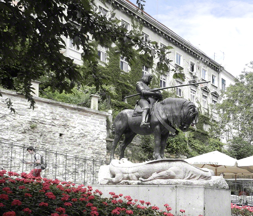 Zagreb, Statue hl. Georg