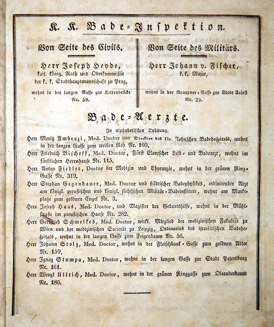 Teplitz  Badegäste 1835