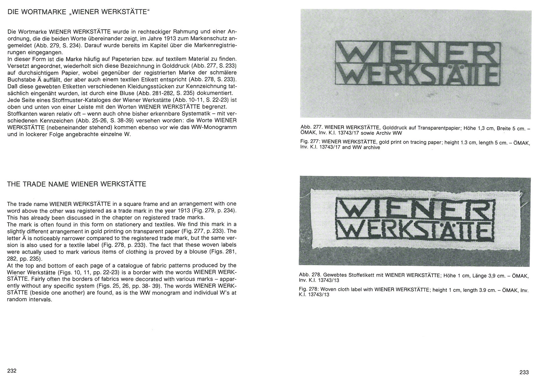 Wiener Werkstätte Schutzmarken