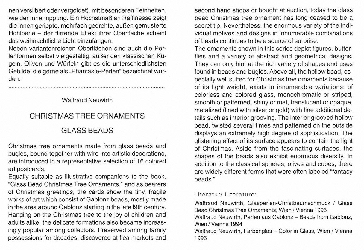 Postkarten 1 Christbaumschmuck